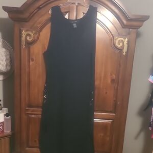 Ashley Stewart Black Midi Dress